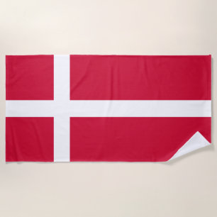 Flag of Denmark or Danish Cloth Beach Towel