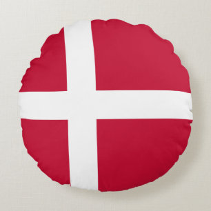 Flag of Denmark Round Pillow