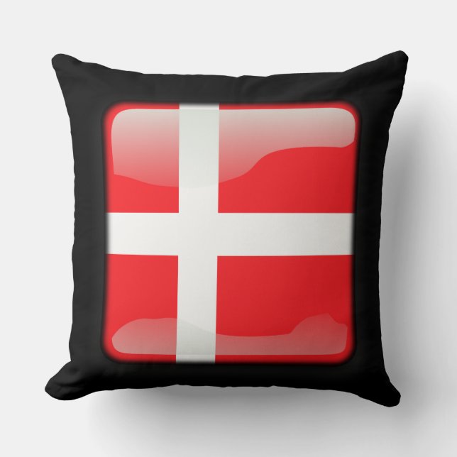 Flag of Denmark Throw Pillow (Front)