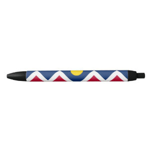 Flag of Denver, Colorado Black Ink Pen