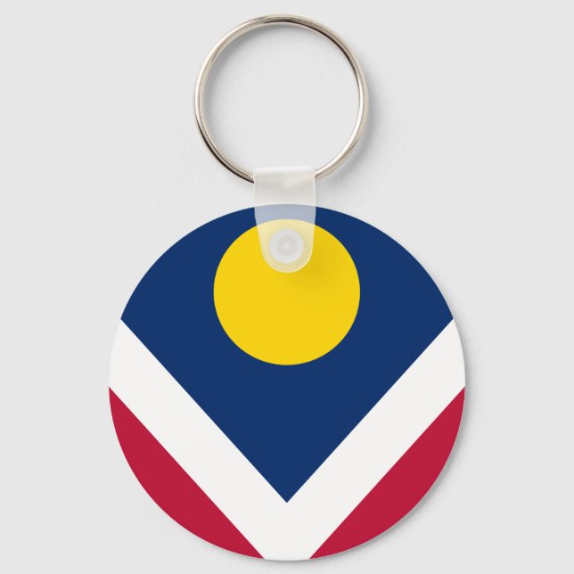 Flag of Denver, Colorado Keychain (Front)