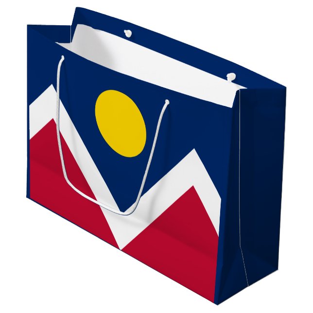 Flag of Denver, Colorado Large Gift Bag (Front Angled)