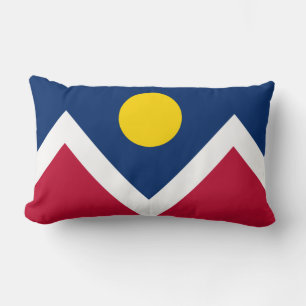 Flag of Denver, Colorado Lumbar Pillow