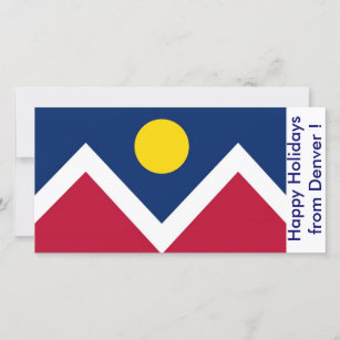 Flag of Denver, Happy Holidays from Denver, U.S.A. Holiday Card