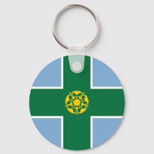 Flag of Derbyshire Keychain