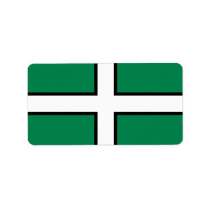 Flag of Devon County, England Labels