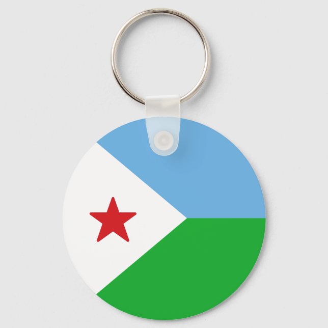 Flag of Djibouti Keychain (Front)