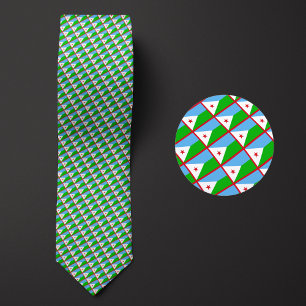 Flag of Djibouti Pattern Tie