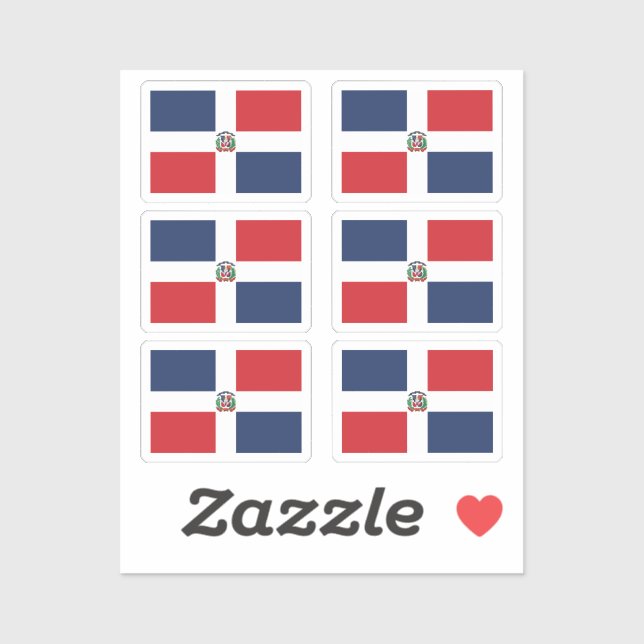 Flag of Dominican Republic Collection pack of 6 (Sheet)