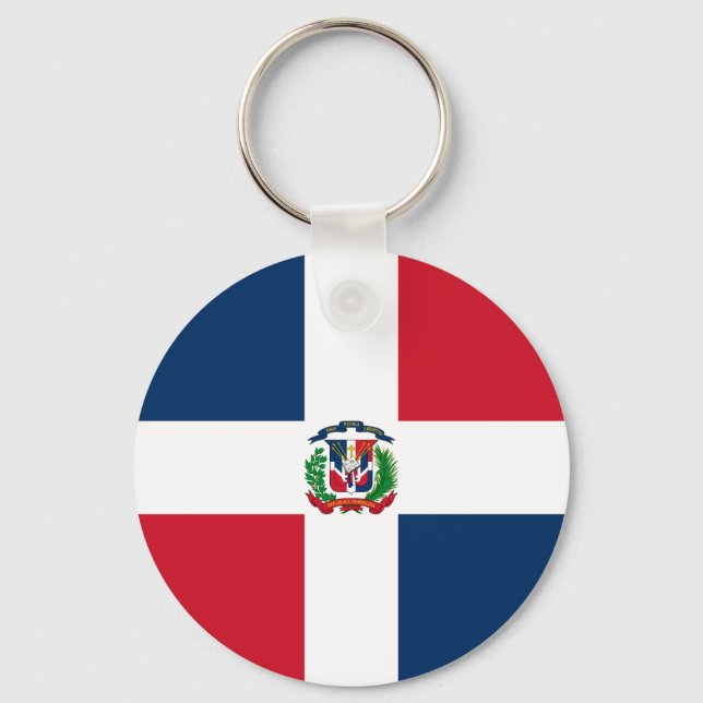 Flag of Dominican Republic Keychain (Front)