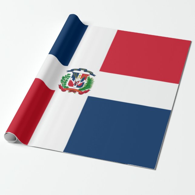 Flag Of Dominican Republic Wrapping Paper (Unrolled)