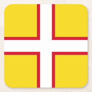 Flag of Dorset  Square Paper Coaster