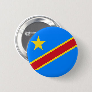Flag of DR Congo 2 Inch Round Button