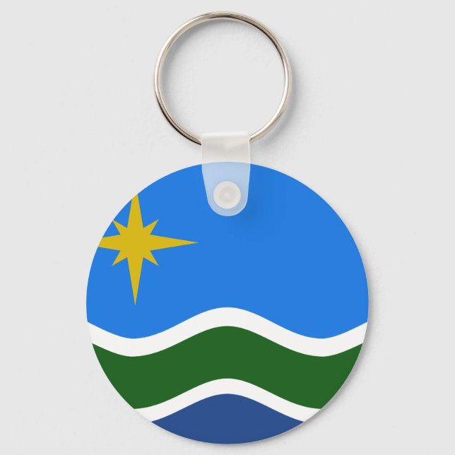 Flag of Duluth, Minnesota Keychain (Front)