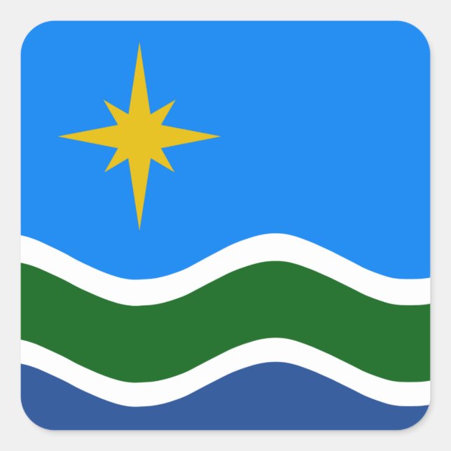Flag of Duluth, MN Square Sticker (Front)