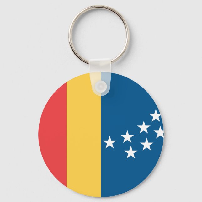 Flag of Durham, North Carolina Keychain (Front)