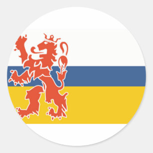 Flag of Dutch Limburg Classic Round Sticker