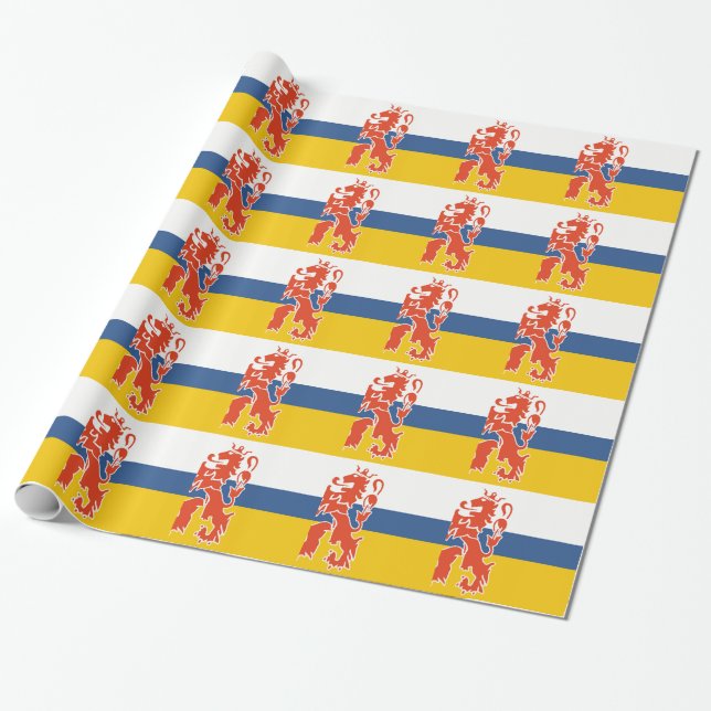 Flag of Dutch Limburg Wrapping Paper (Unrolled)