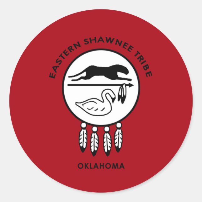 Flag of Eastern Shawnee Classic Round Sticker (Front)