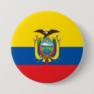 Flag of Ecuador 3 Inch Round Button