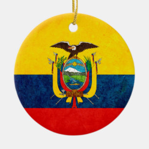 Flag of Ecuador Ceramic Ornament