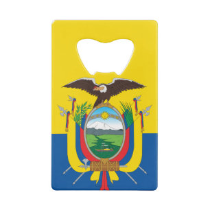 Flag of Ecuador Credit Card Bottle Opener
