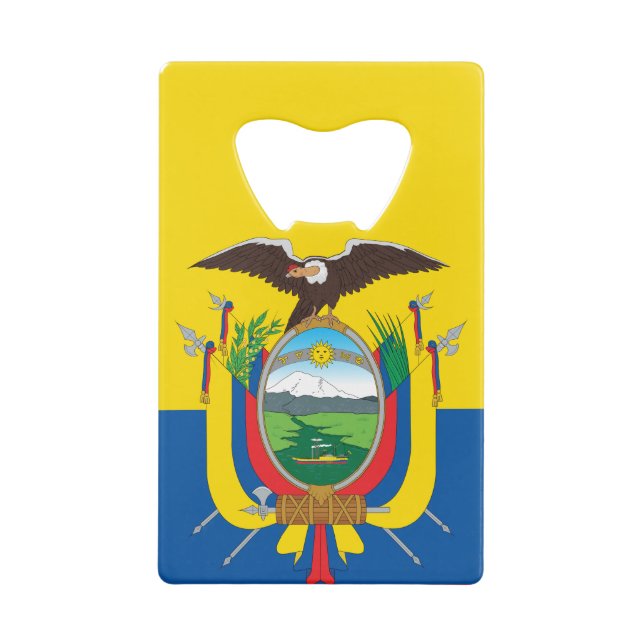 Flag of Ecuador Credit Card Bottle Opener (Back)