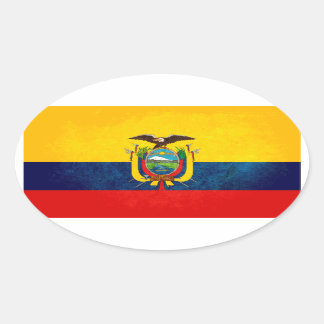 Flag of Ecuador Oval Sticker