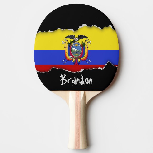 Flag of Ecuador Ping Pong Paddle (Front)
