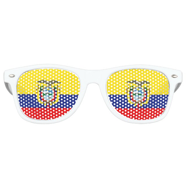 Flag of Ecuador Retro Sunglasses (Front)