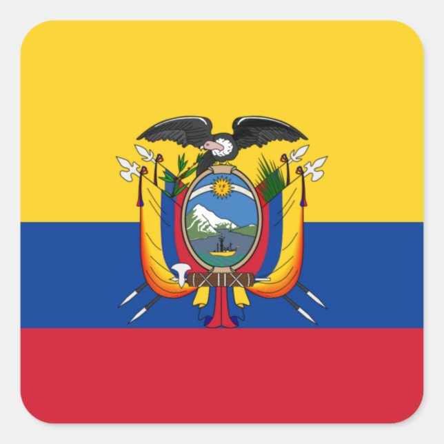 Flag of Ecuador Square Sticker (Front)