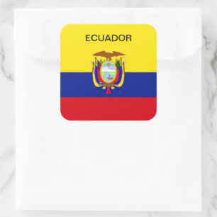 Flag of Ecuador Square Sticker