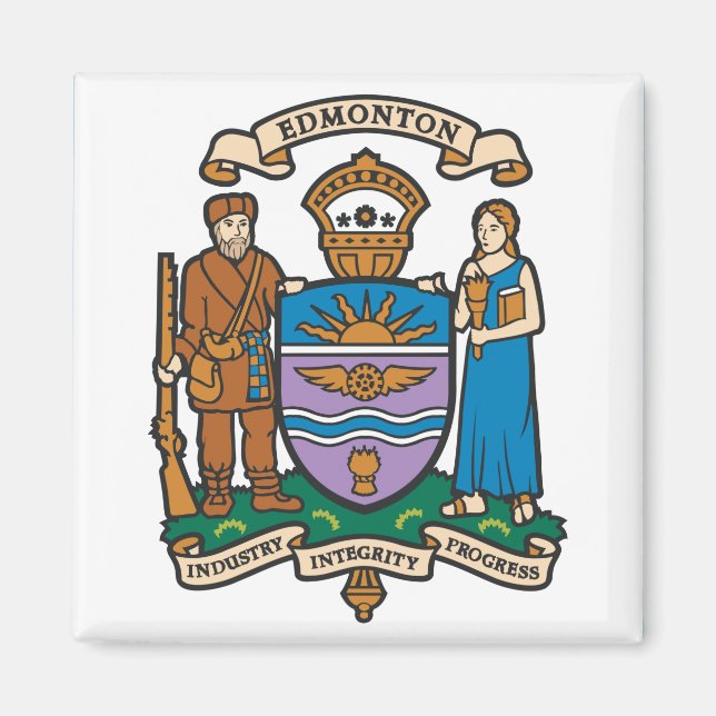 Flag of Edmonton (Alberta, Canada) Magnet (Front)