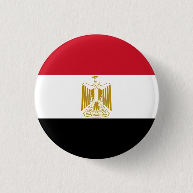 Flag of Egypt 1 Inch Round Button (Front)