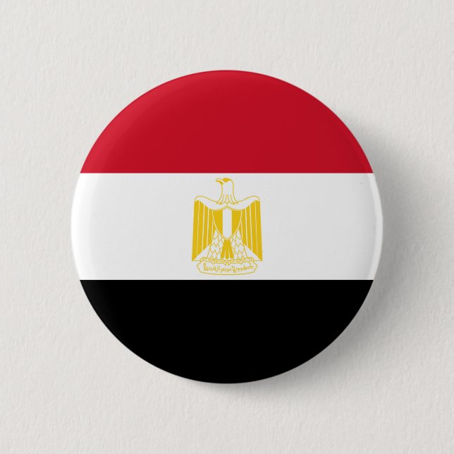 Flag of Egypt 2 Inch Round Button (Front)