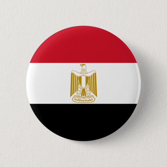 Flag of Egypt 2 Inch Round Button (Front)