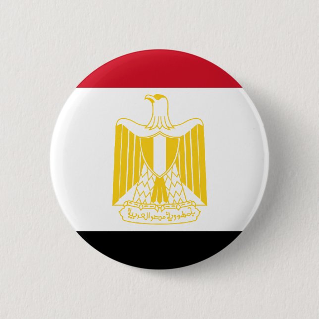Flag of Egypt 2 Inch Round Button (Front)