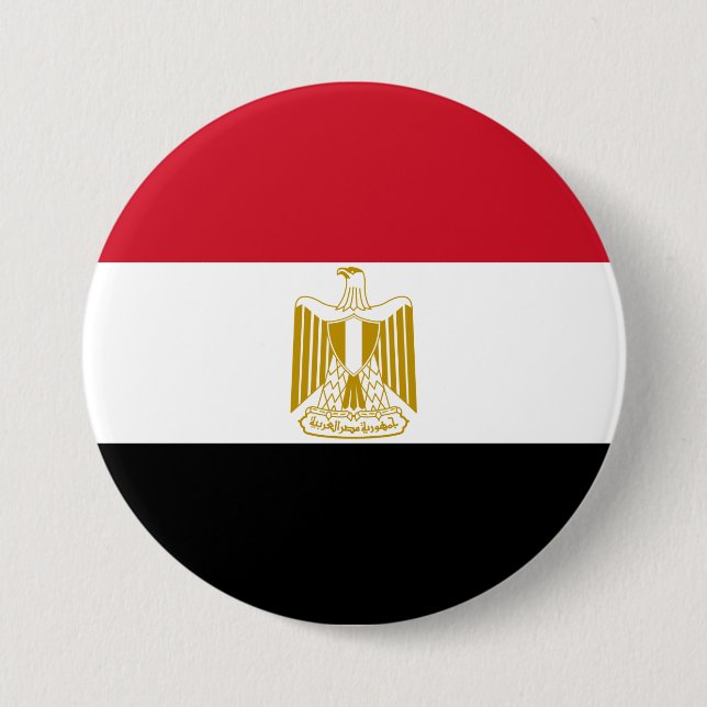 Flag of Egypt 3 Inch Round Button (Front)