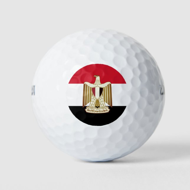 Flag of Egypt (with larger coat of arms) Golf Balls (Front)