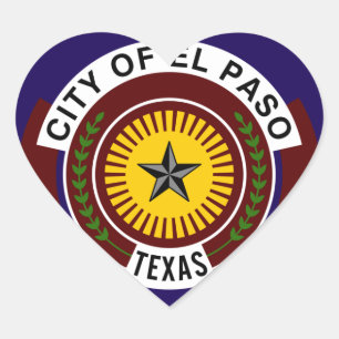 Flag of El Paso Heart Sticker