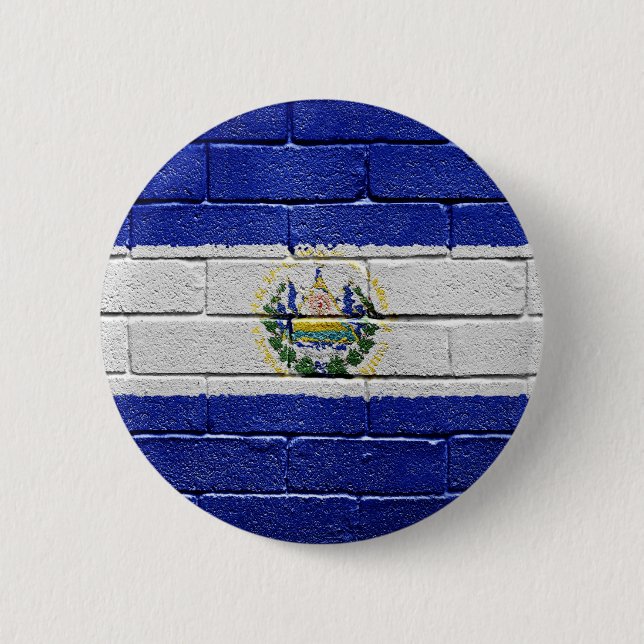 Flag of El Salvador 2 Inch Round Button (Front)