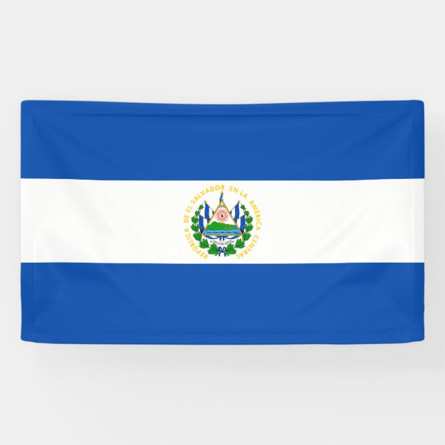 Flag of El Salvador Banner (Horizontal)
