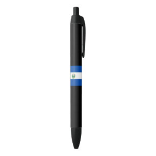 Flag of El Salvador Black Ink Pen