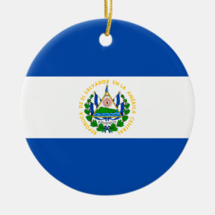 Flag of El Salvador Ceramic Ornament