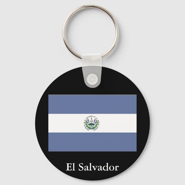 Flag of El Salvador Keychain (Front)