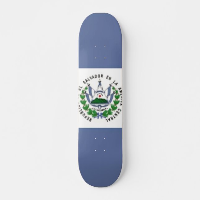 Flag of El Salvador Skateboard (Front)