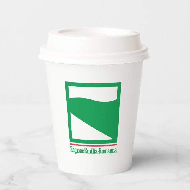 Flag of Emilia-Romagna (Italy)    Paper Cups (Front)