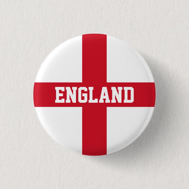 Flag of England 1 Inch Round Button (Front)