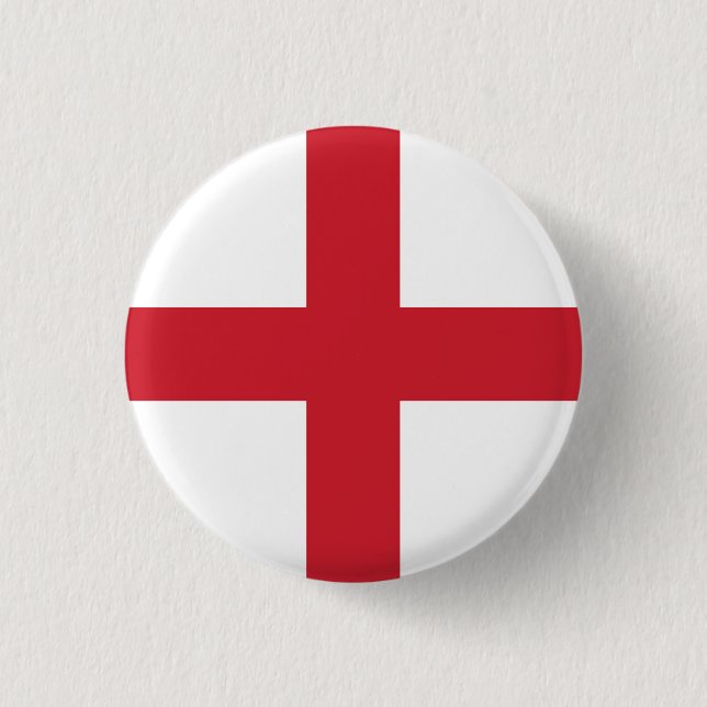 Flag of England 1 Inch Round Button (Front)