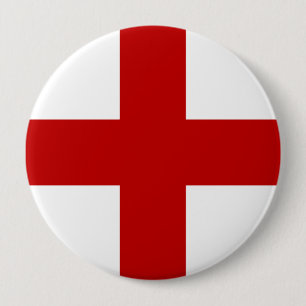 Flag of England or St. George Cross 4 Inch Round Button